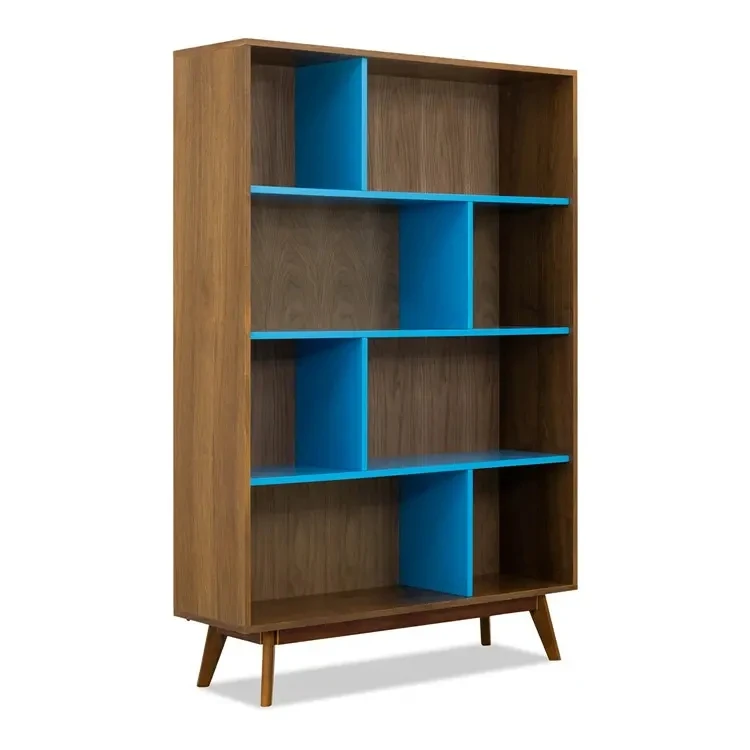 Modern Display Large Storage Cabinet Stand Holder Bookcases MDF Wooden Book Shelf