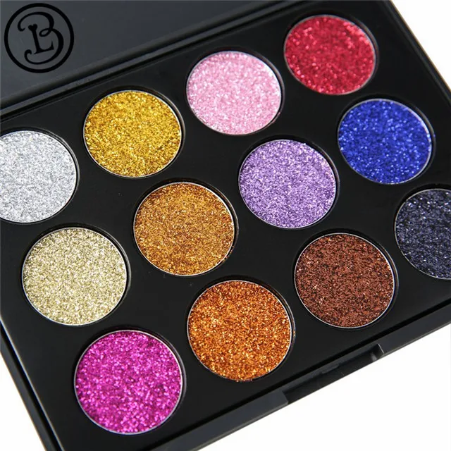 
Wholesale low moq 12 color glitter eyeshadow gel 