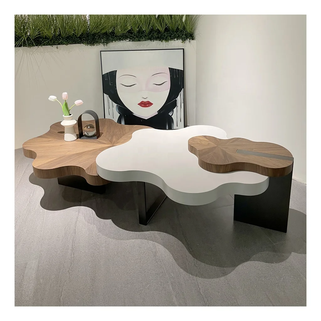 Foshan мебель высокого качества деревянный журнальный столик новый дизайн набор роскошные современные наборы для гостиной грецкий