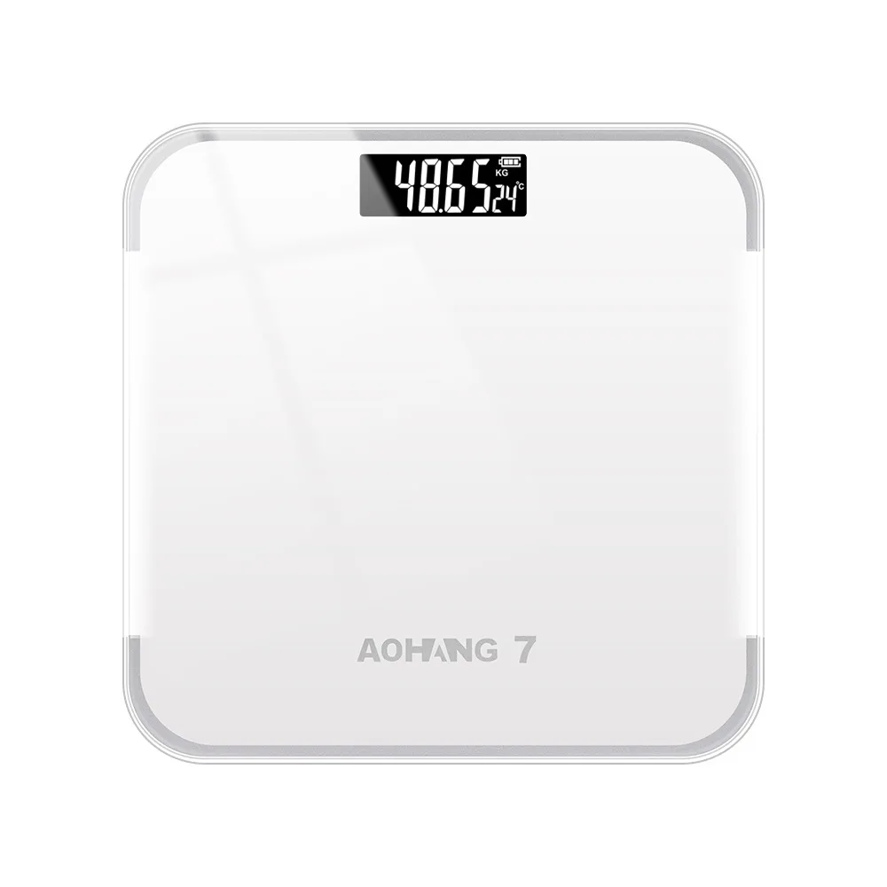 180Kg Electronic Smart Body Digital Weighing Scale Tempered glass scale Rechargeable battery Bathroom non-slip weight loss scale