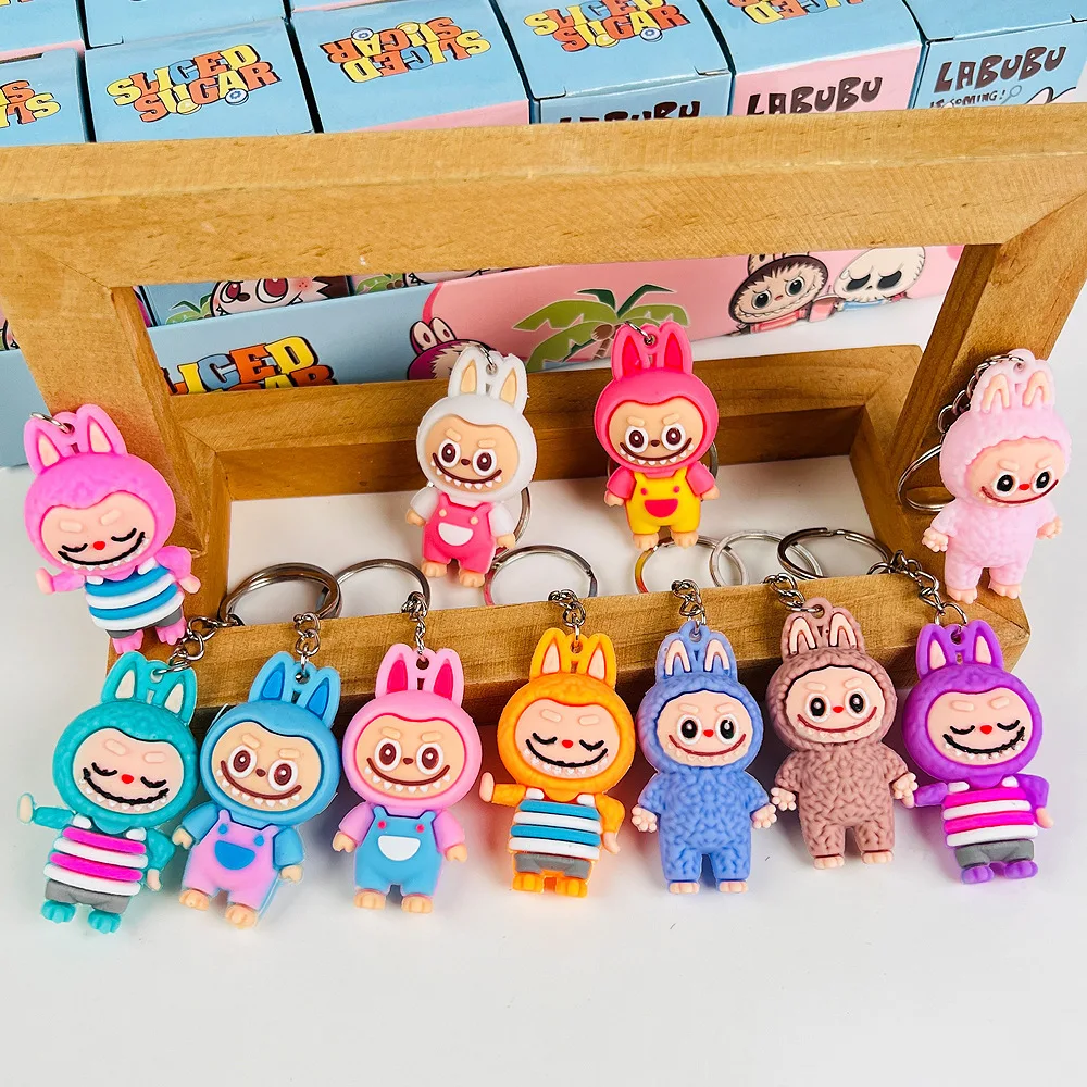 24pc/box Labubu Blind Set Figure Doll diy accessories desktop kitchenware creative keychain pendant wholesale toys blind bags