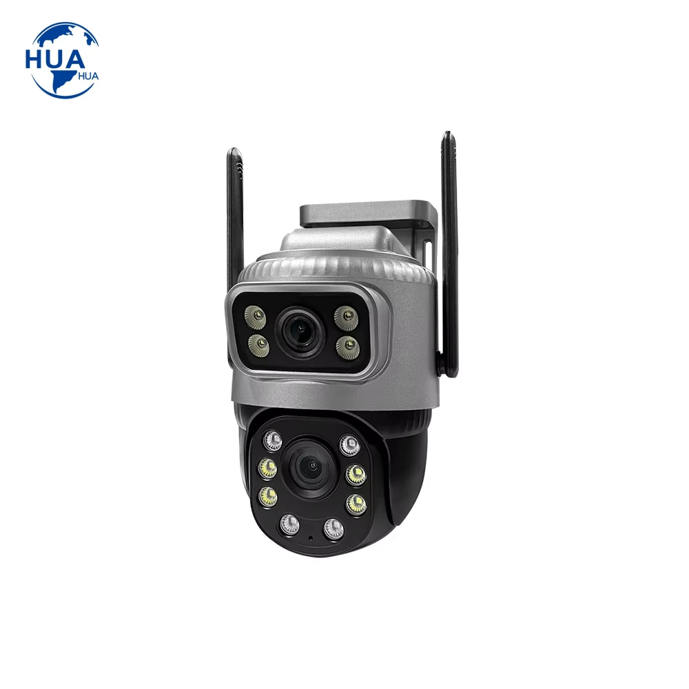 4K Dual Screen Dual Lens PTZ Camera Ai Human Auto Tracking Alarm Outdoor 4MP Wifi Security Camera CCTV Video Surveillance Camera