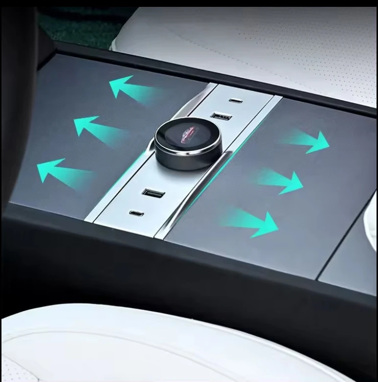 Multiport Charging Wireless Charger USB HUD Docking Station 4 Fast Charging Adapter For Tesla Model 3 Highland 2024