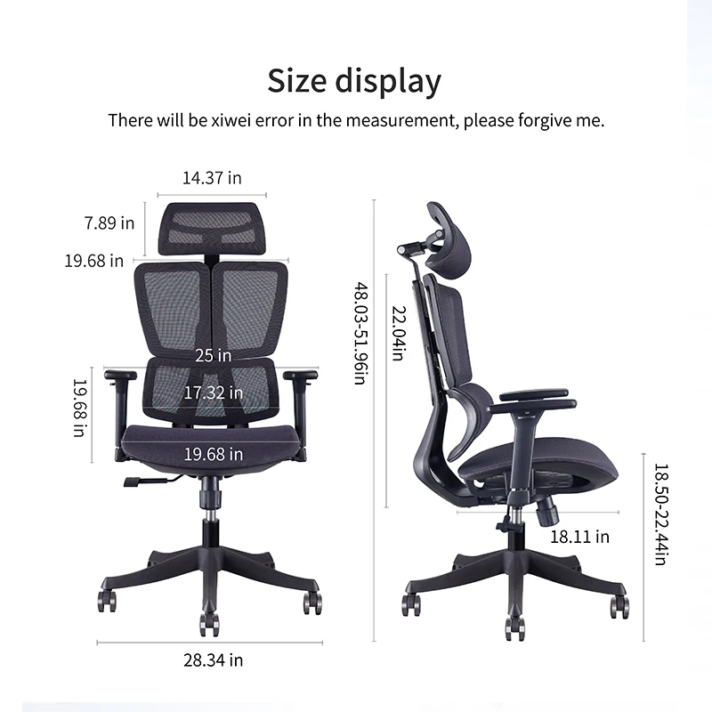 Conference ergonomic design high back office desk chairs full mesh guangdong office chair with headrest