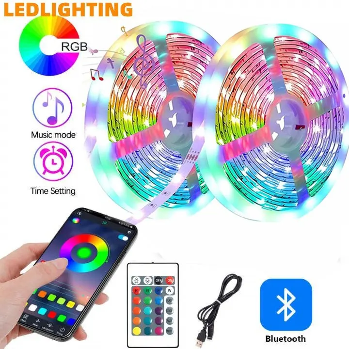 16 видов цветов RGB Светодиодная лента с USB-интерфейсом смарт-приложение пульт дистанционного управления DC 5 В полосатая лампа