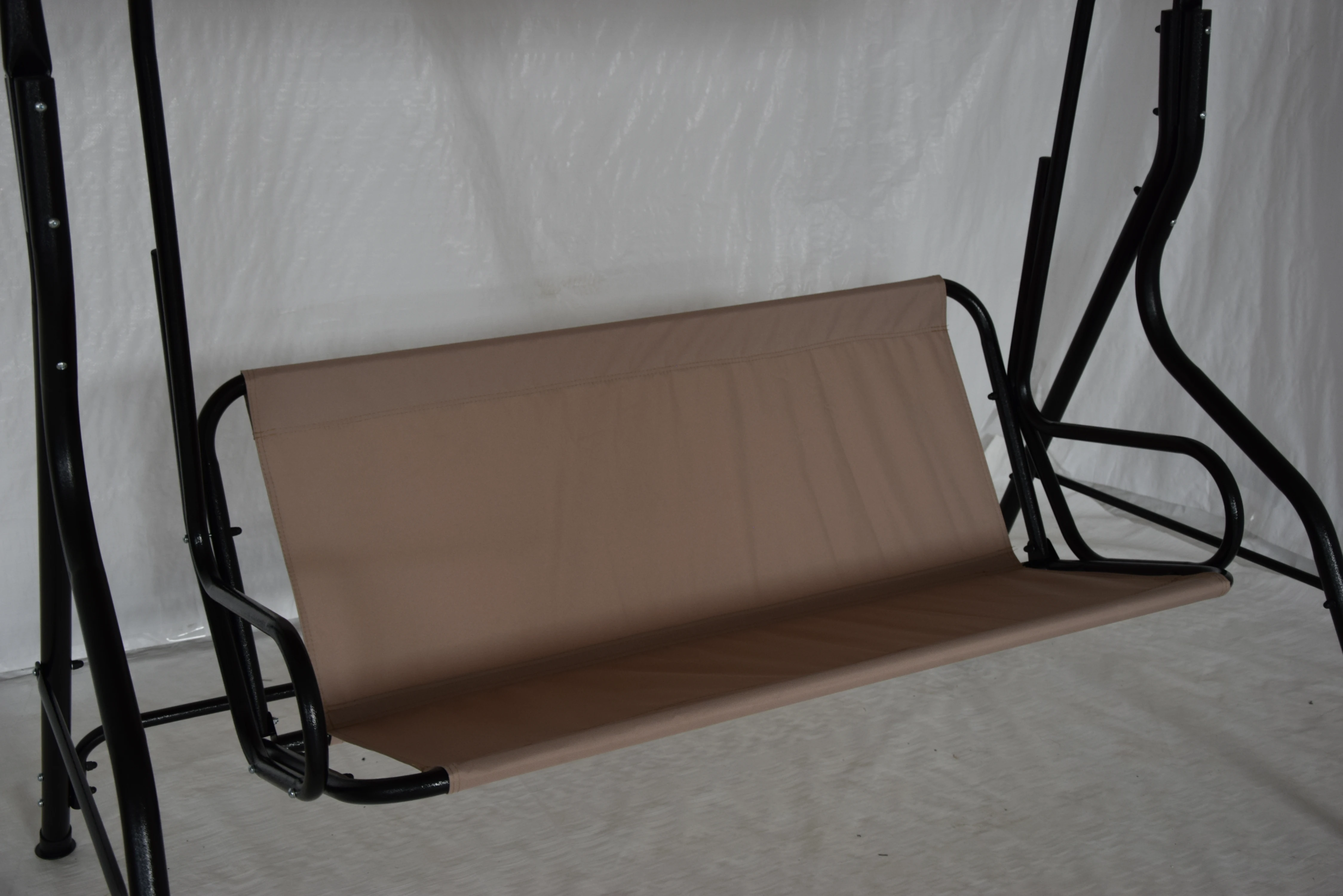 Patio Swing Chair, 2/3-Person Outdoor Canopy Swing, Porch Swing with Removable Thicken Cushion and Convertible Canopy