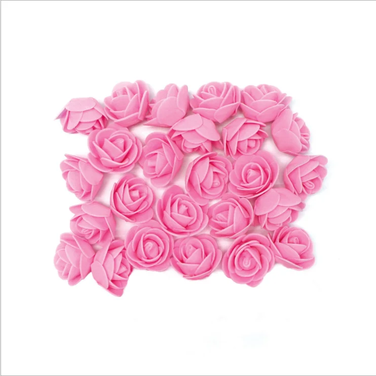 Handmade Multicolor Artificial Rose Head 3.5cm 500pc/bag Foam Rose