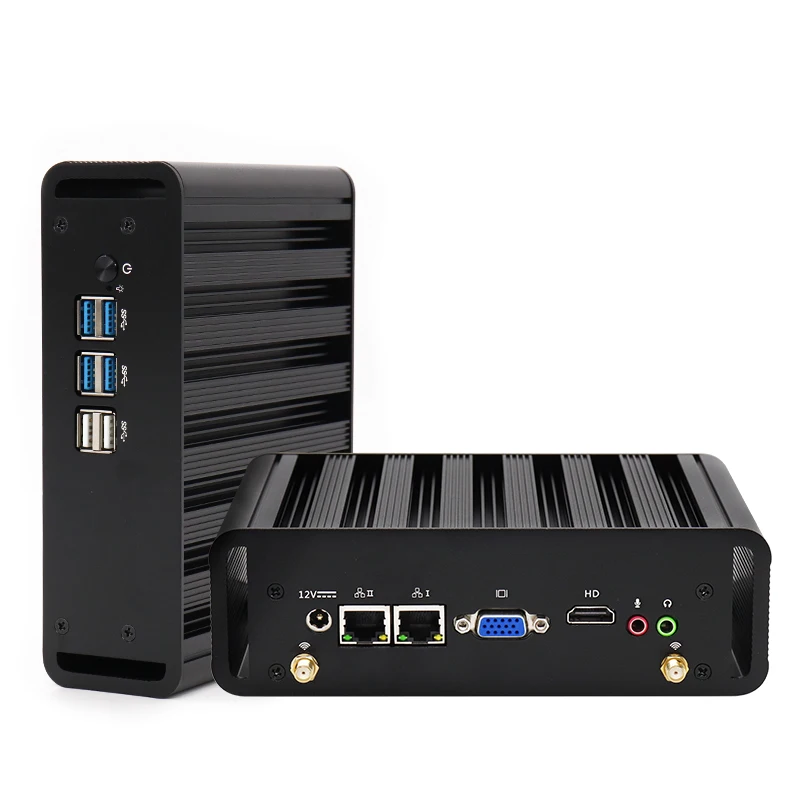  I5 4200U безвентиляторный мини-ПК с двойной LAN RJ45 2 * COM RS232 RS485 WIFI ram промышленный
