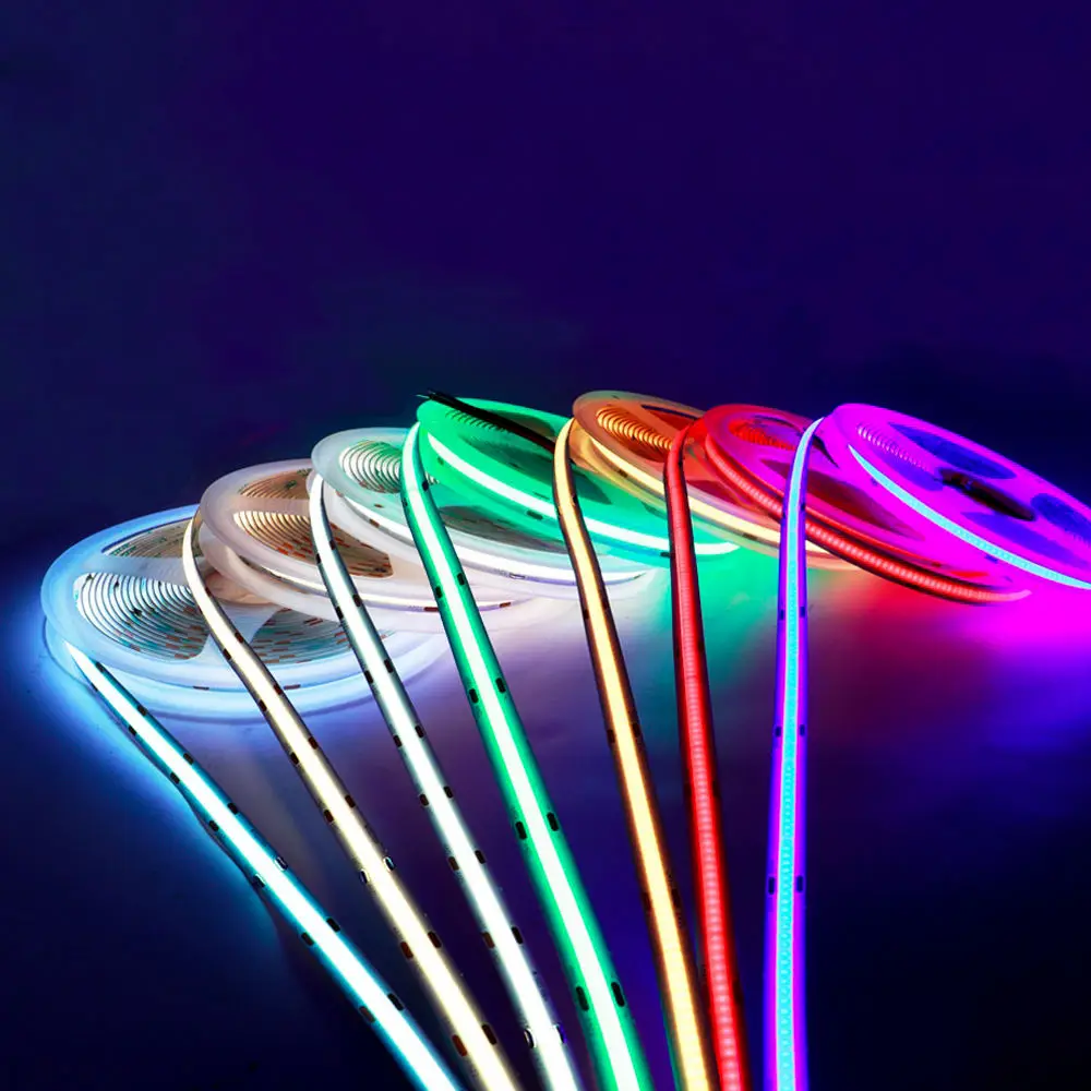 2024 Новое поступление Cob Rgb Светодиодные полосы 768 светодиодов/м 24 В IP20 Водонепроницаемые гибкие света