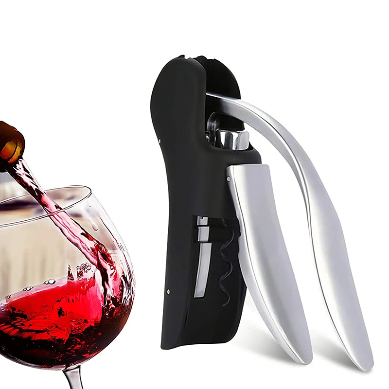 
Professional Rabbit Wine Opener Corkscrew With Foil Cutter and a Spare Screw Stainless Steel Wine Opener Set Bar Accessories 
