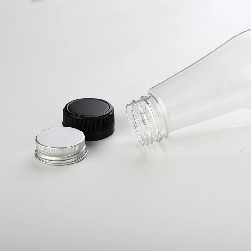 Creative Transparent Food Grade Juice Plastic Bottle Disposable Beverage Plastic Packaging Bottles with Cover YGJ-139