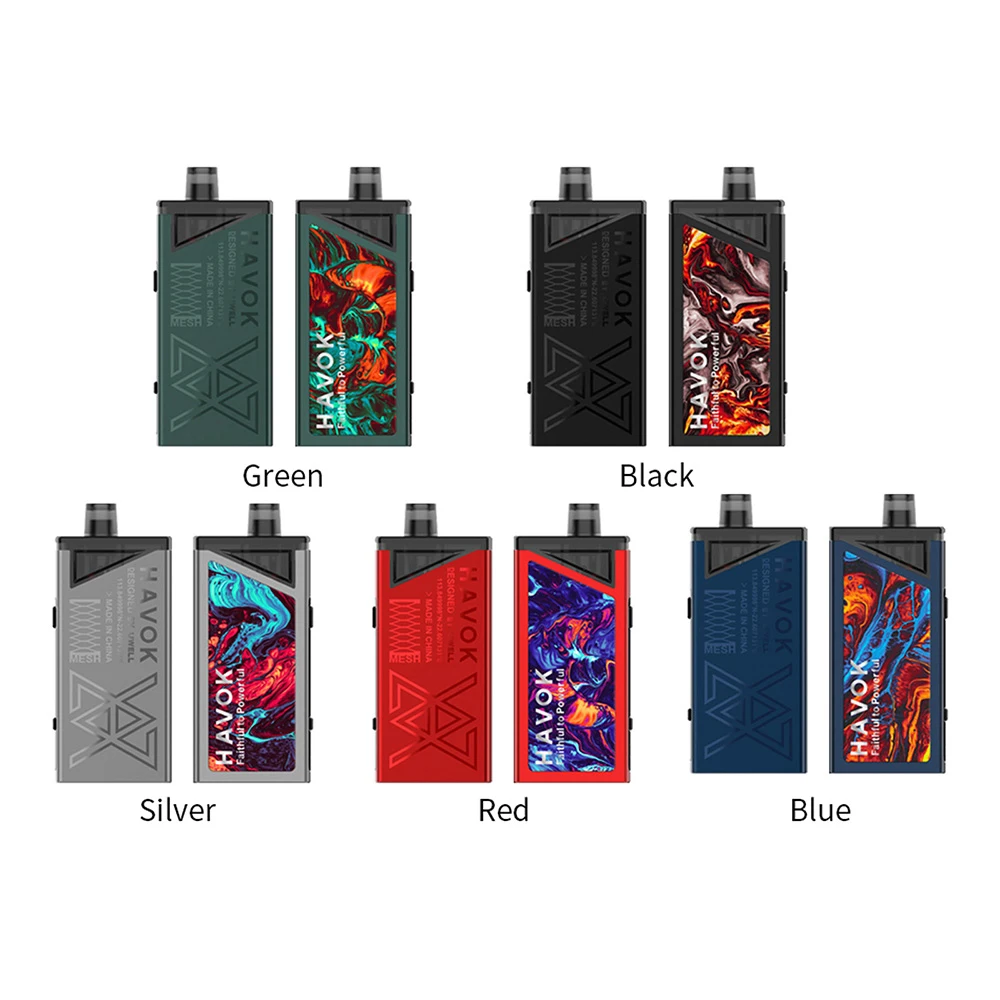 New Products E Cigarette Vape Uwell HAVOK V1 Pod Kit 1800mAh 65W filling cartridge vape