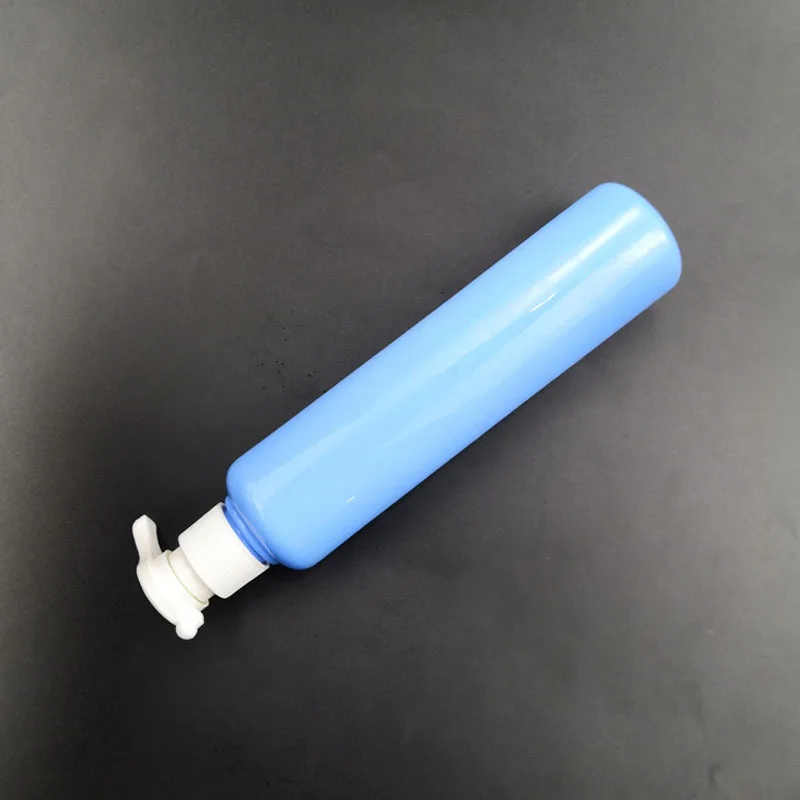 250Ml 8Oz Cylindrical Shape Pet Plastic Spray Bottle Empty For Body Wash Shower Gel Shampoo Personal Care Packaging Pack