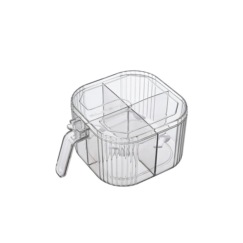 Quarter style can Transparent portable kitchen supplies Salt monosodium glutamate seasoning jar