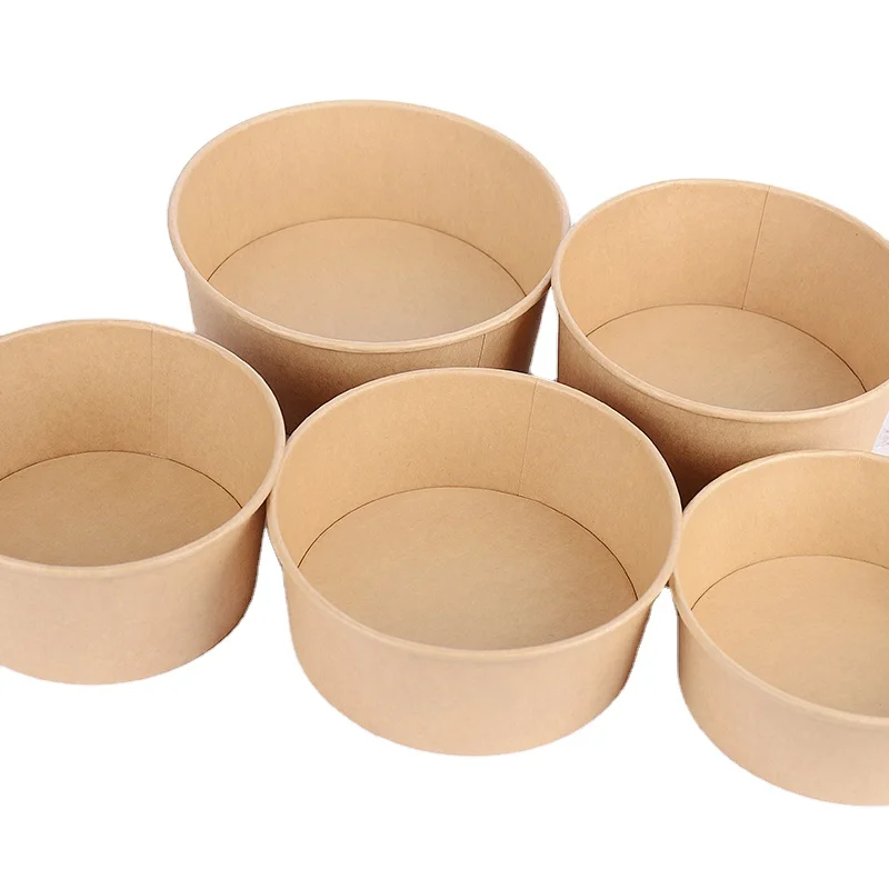 8oz kraft paper soup cup take-away packing cup food container for restaurant cafe shop takeaway packaging use