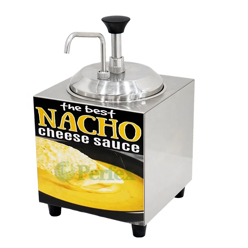 Nacho Cheese Dispenser Warmer Machine 2.3L Hot Chocolate Sauce Food with Stainless Steel Pump PERFEX