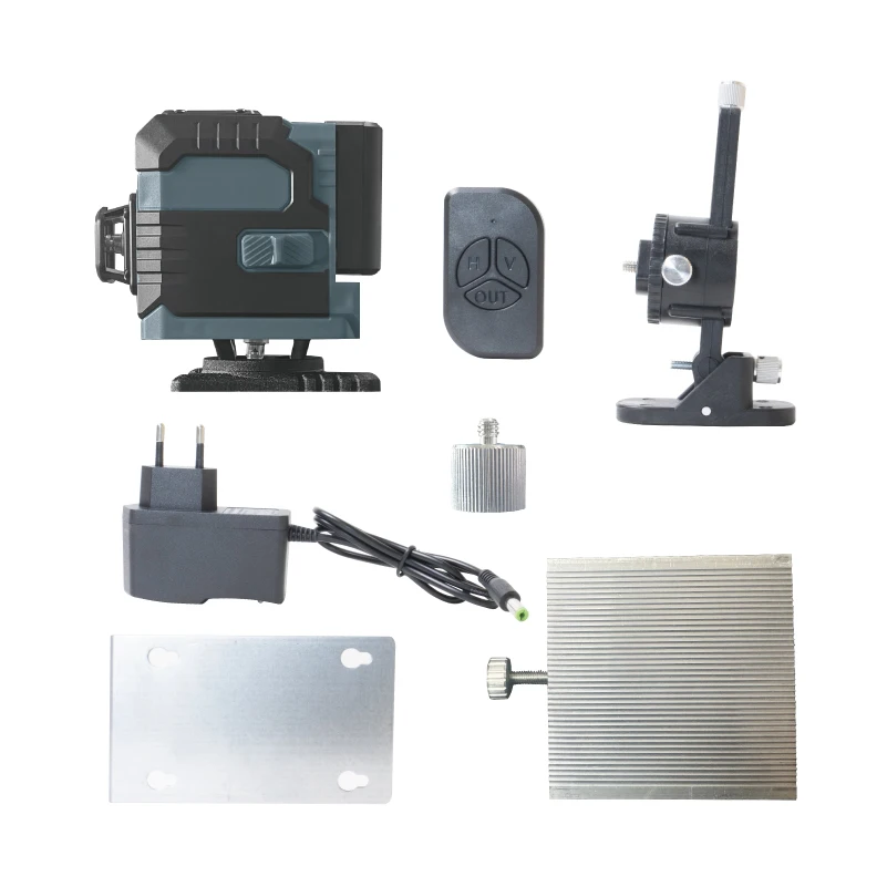 GRANDFAR 3*360 self leveling professional Measuring Tools 12 Lines 83ft Rotary Laser Level 4D Cordless Green Laser Level