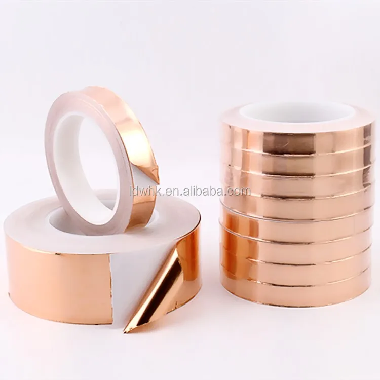 Single-guide double-guide copper foil tape Self-adhesive heat dissipation high temperature resistant tape