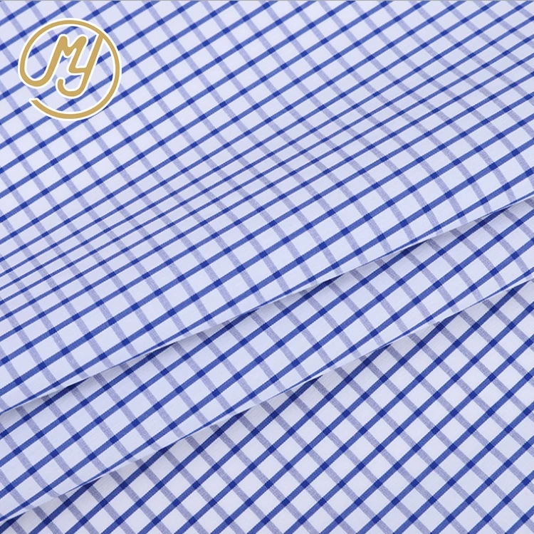 
New style comfortable cotton nylon spandex stretch plaid formal shirt fabric for garment 