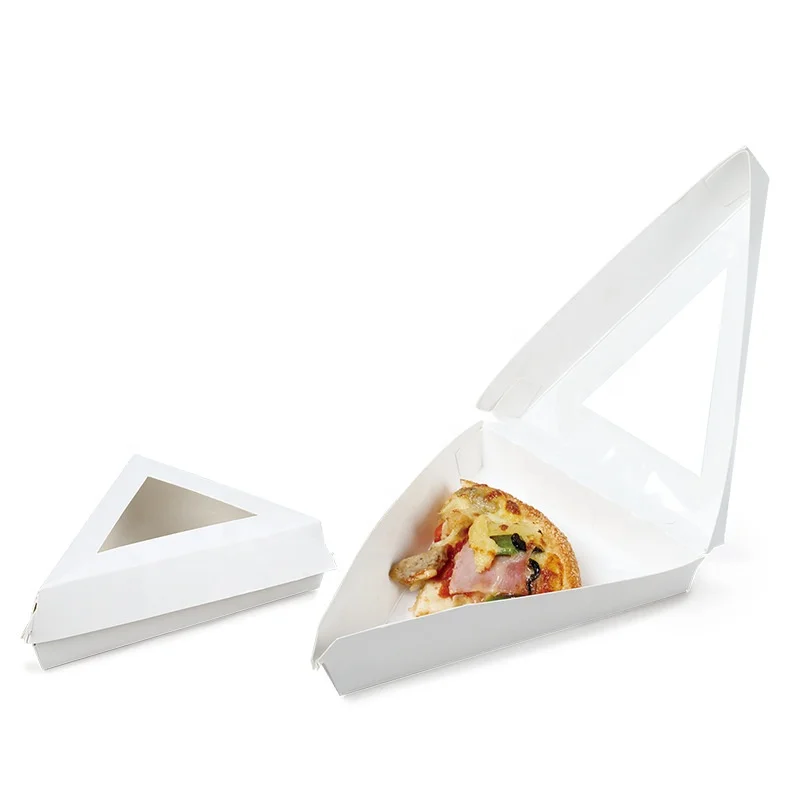 factory free design retail and wholesale 10 inches white take out triangle pizza slice boxes