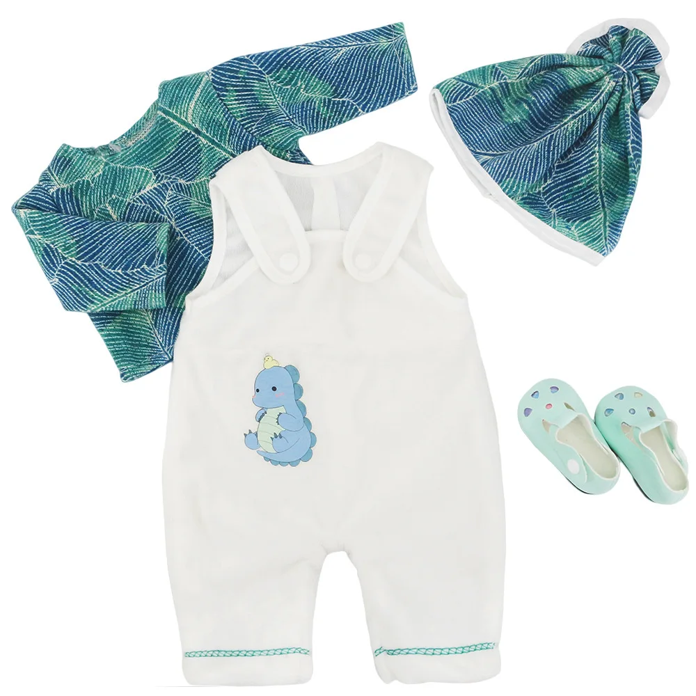 18 inch baby doll diy winter dress suit split baby clothes plastic doll plain body change dress hat removable accessories