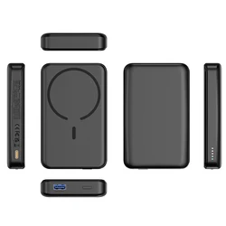 2024 New Product 3 IN 1 Charging 10000mah Magnetic Power Bank Portable Battery Pack