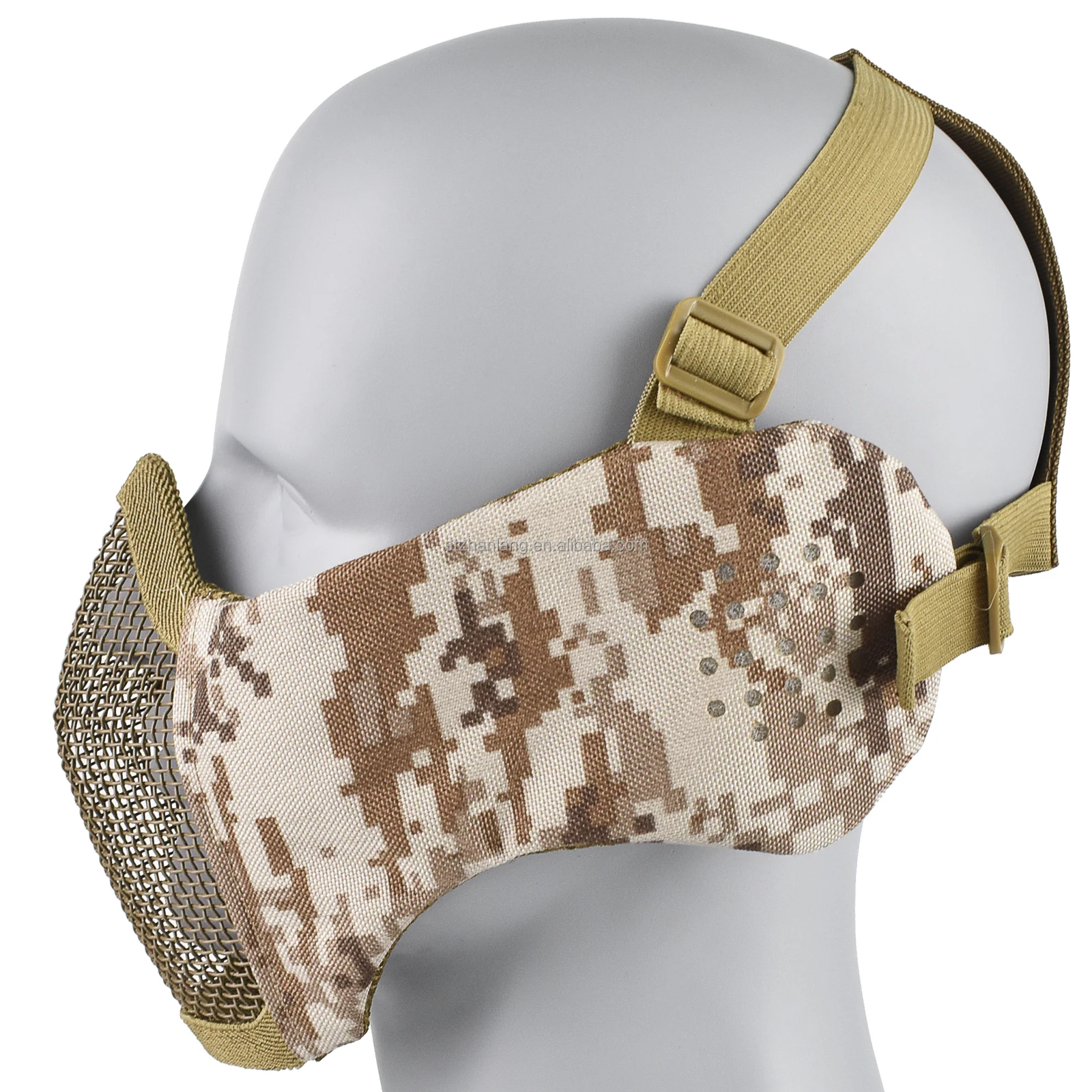 Warwolf V12 Multicolor mask for CS tactical training half face mask with ear protection