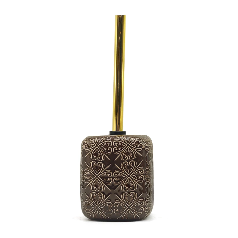 Simple Modern Design Customizable Ceramic Bathroom Set Retro Relief Flowers Bathroom Products Bathroom Accessories Set