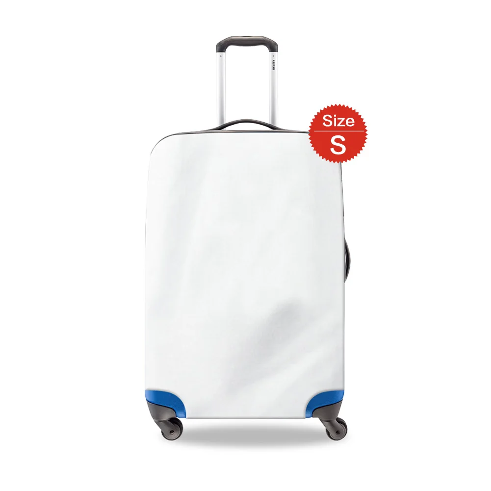 Travel Accessories White Polyester Stretchy Luggage Cover Blank