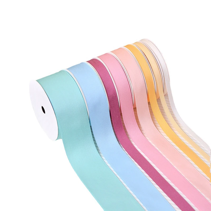 High quality Christmas satin gift ribbons with printing machine custom silk and wired ribbon bow with logo