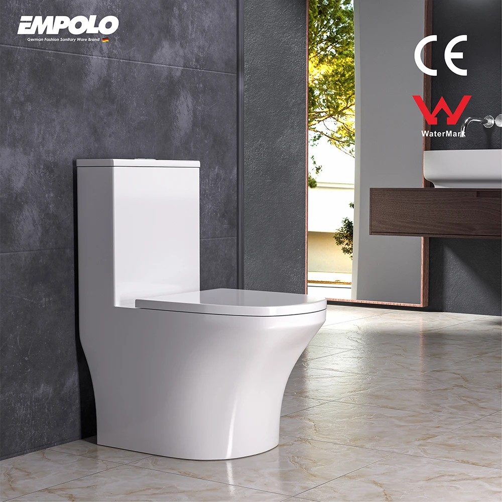 Empolo Floor Mounted New Design Best Sale Porcelain Sanitary Ware Bathroom Ceramic Siphonic One Piece Toilet Bowl