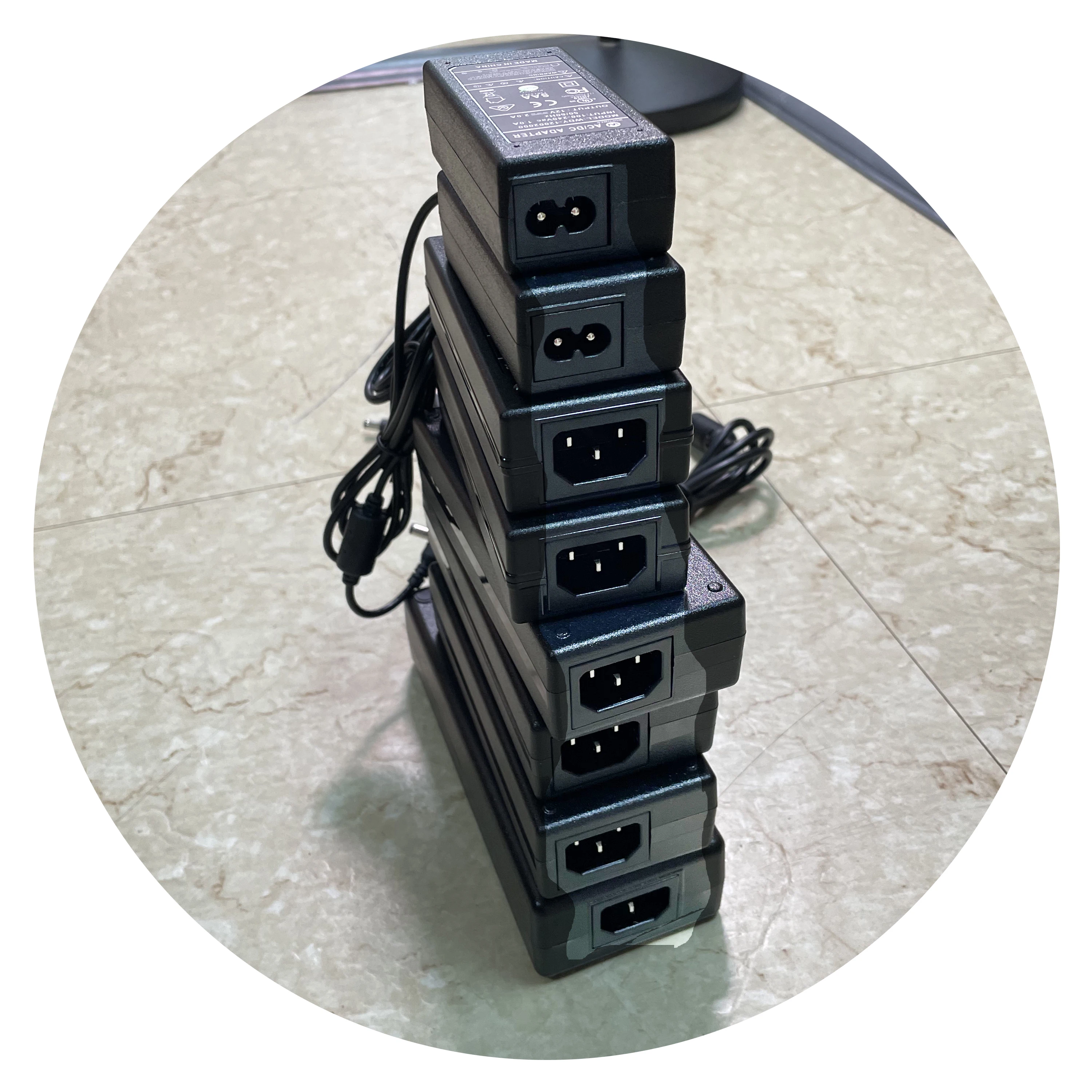 US AU CE ROHS AC100-240V desktop black DC12V 10A 120WATT led adapt for led strip sign
