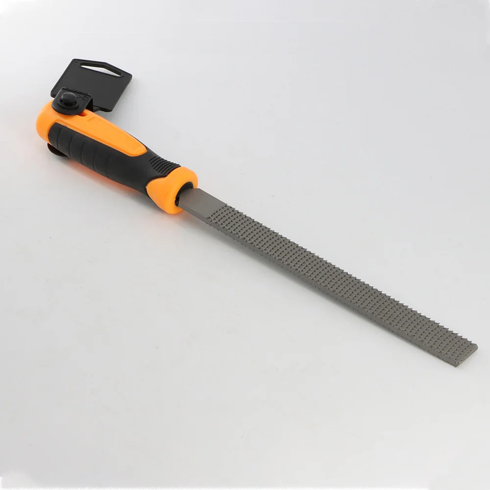 Professional Carbon Steel Double Colors Rasp File Plastic Handle Flat Rasp File For Woodworking