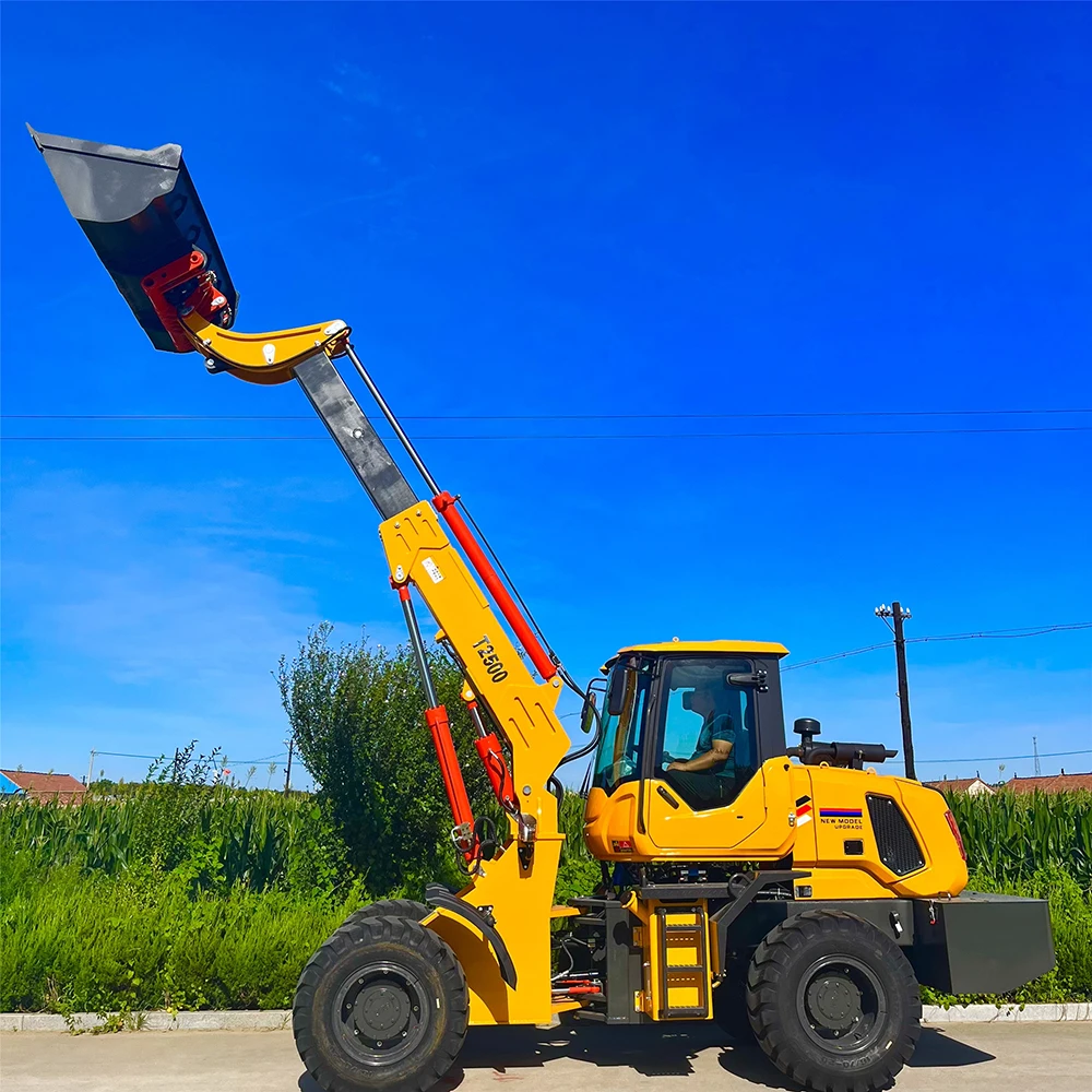 FREE SHIPPING!Mini wheel Telescopic loader 2.5 ton price list wheel bachoe Telescopic loader  wheel