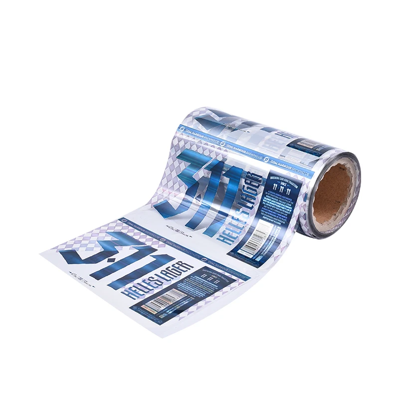 digital printing custom Print logo wholesale heat PET film tunnel plastic transparent shrink label for beer water bottle