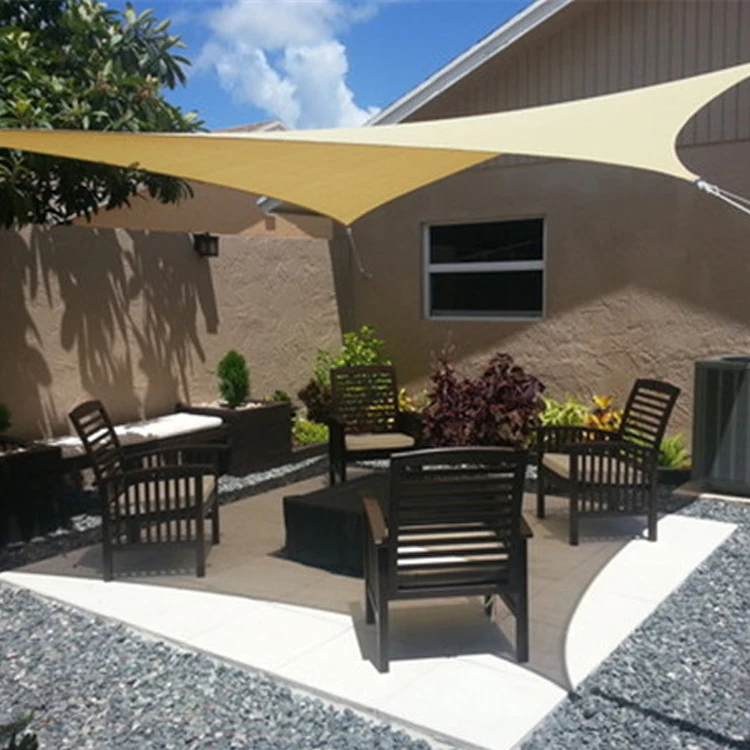 Custom shading rate shade sail / 6 pin 150gsm & 180gsm hdpe fabric outdoor garden shade sail