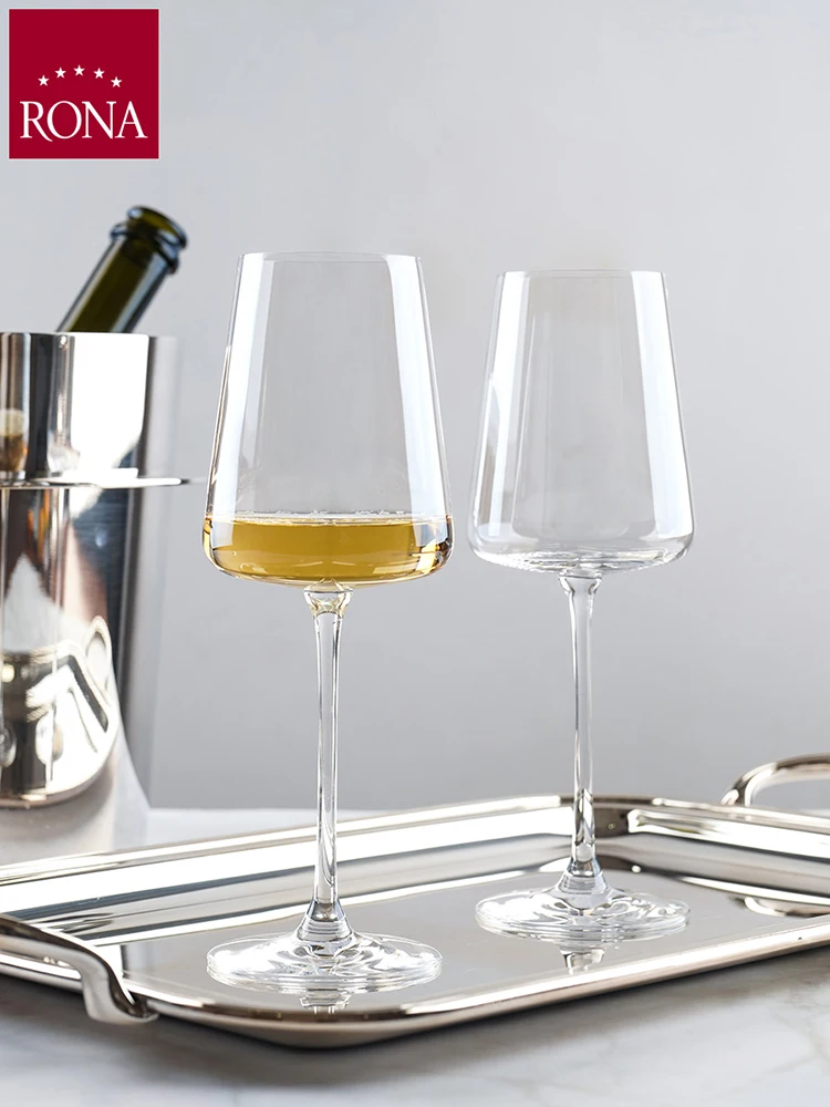 RONA light and luxurious black tie wine glass Burgundy Bordeaux handmade crystal red wine glass wholesale wine glasses