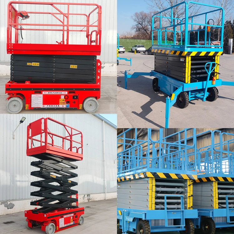 10 m 12 m 14 m 18 m portable electric hoist hydraulic electric shear fork lifter portable battery