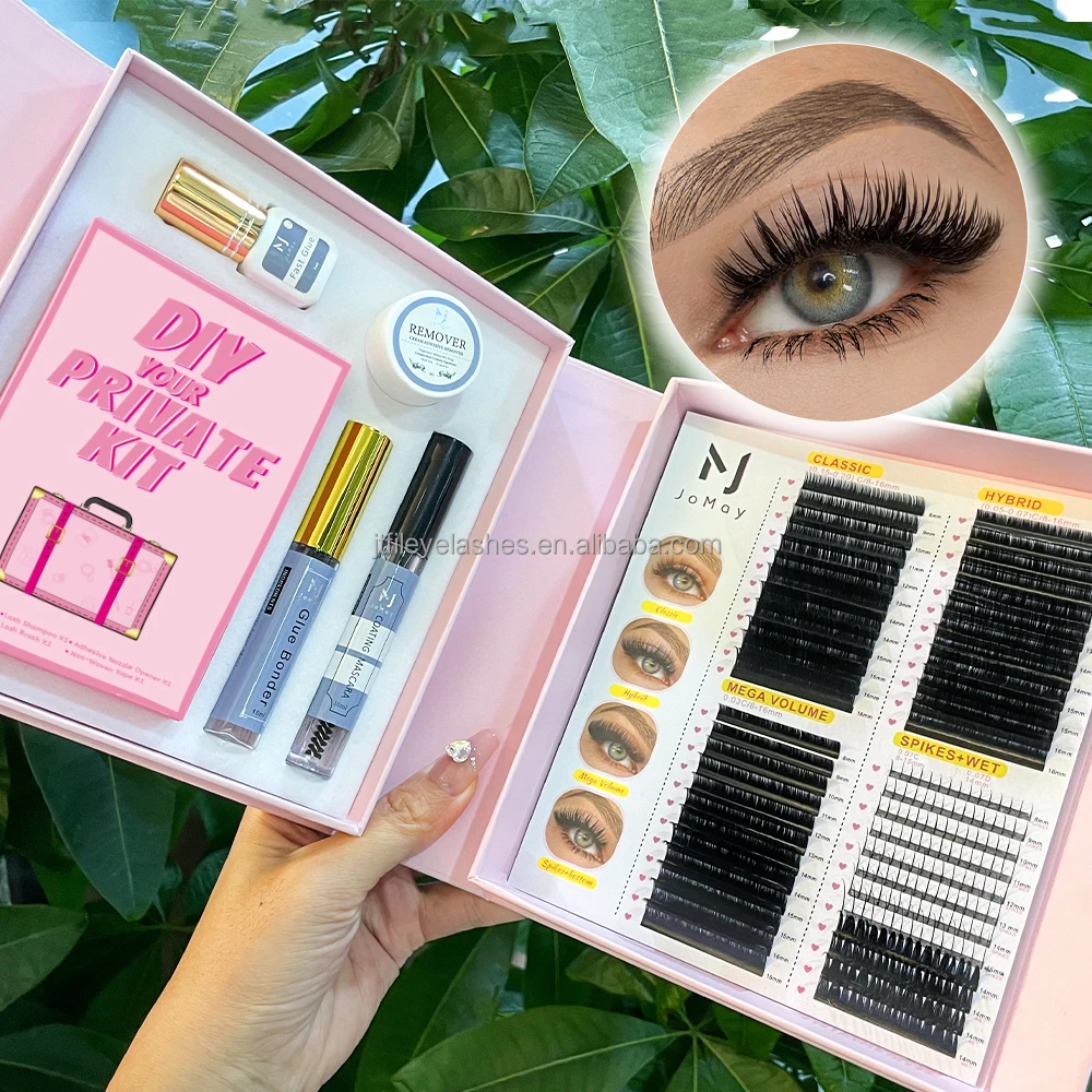 new Hot Selling Starter Lash Kit Set Professional Eyelash Extension sample Kits Tools diy lashes Extension Training Kits
