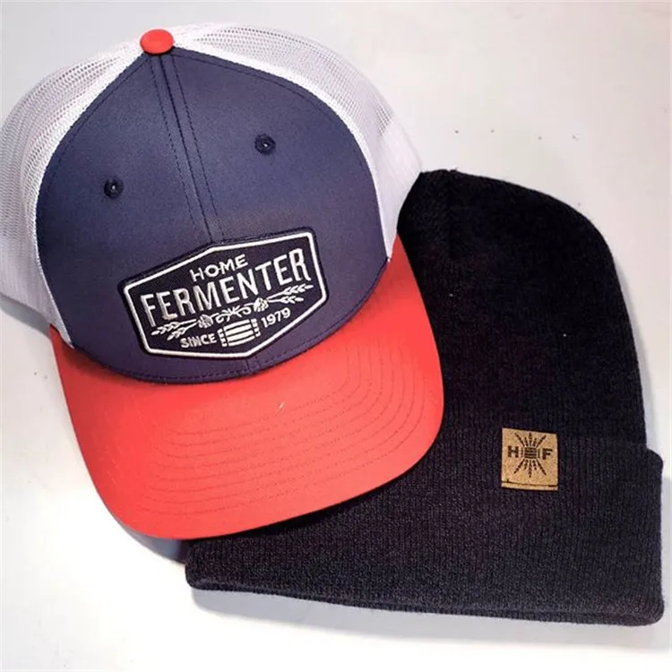 Custom logo cap emblem patches heat seal backing iron on hat embroidery badge