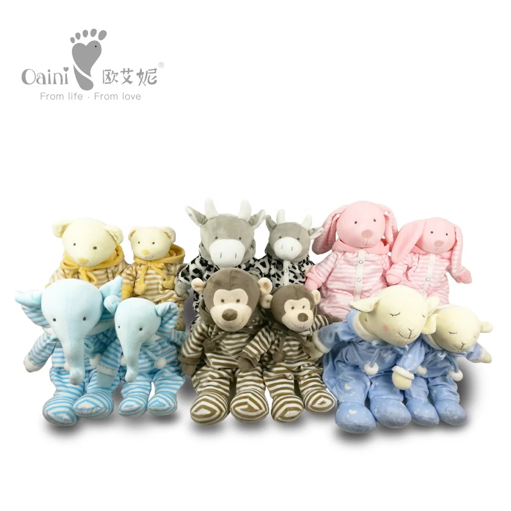 ODM OEM Azo Free Supplier Custom Soft Monkey Dolls Toys Lovely  Plush Striped Animal Toys Cheap Stuffed Monkey Toy