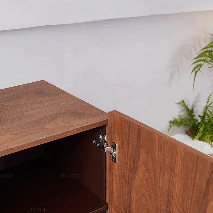 Wholesale Living Room Furniture Luxury Modern Wood Veneer Storage Cabinet Metal Leg Buffet Sideboard Cabinet with 4 doors
