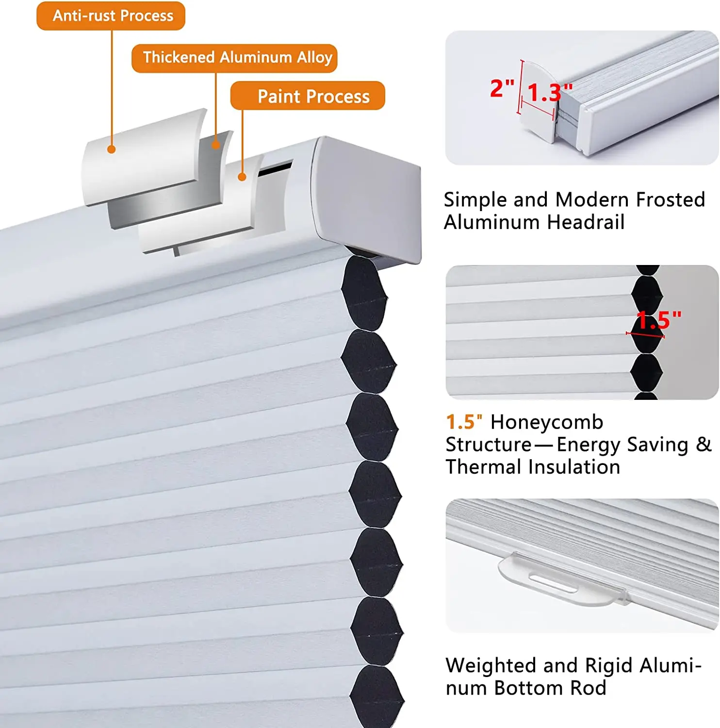 Cellular Shades Window Blinds Cordless Blinds  light filtering Window Shades for Home Window Coverings Cellular Blinds