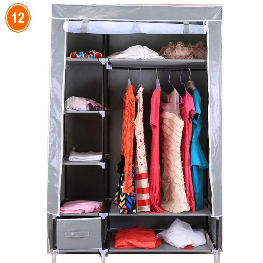 DIY plastic foldable folding doors cupboard cabinet kids wardrobe