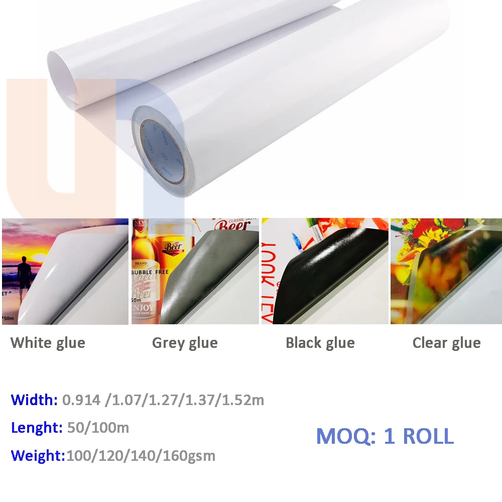 Factory Price Eco Solvent Printable vinyl Glossy/Matte Self Adhesive Vinyl Roll  PVC vinyl sticker rolls