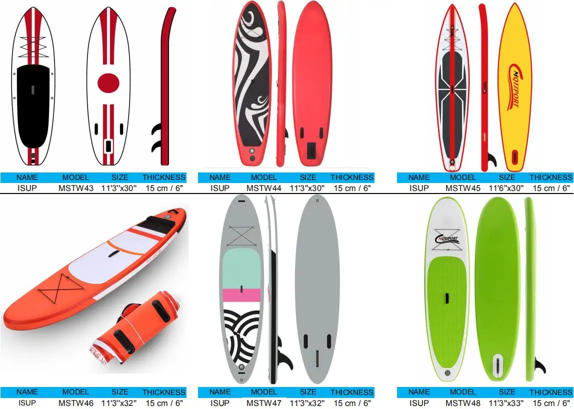 New Trendy ISUP OEM Customized Inflatable Stand Up SUP Paddle Board Cheap Durable China Factory SUP Paddleboard for Water Sports