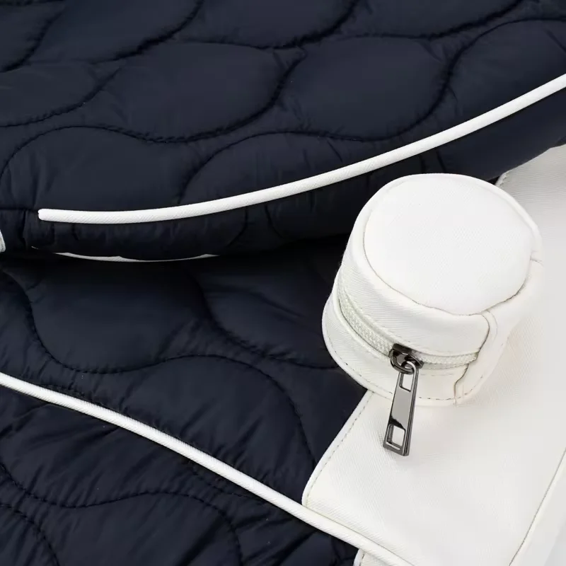 New Arrival Luxury Women White Custom Gym Badminton Pickleball Paddle Racket Bag Quilted Puffer Tennis Luggage Bag and backpack