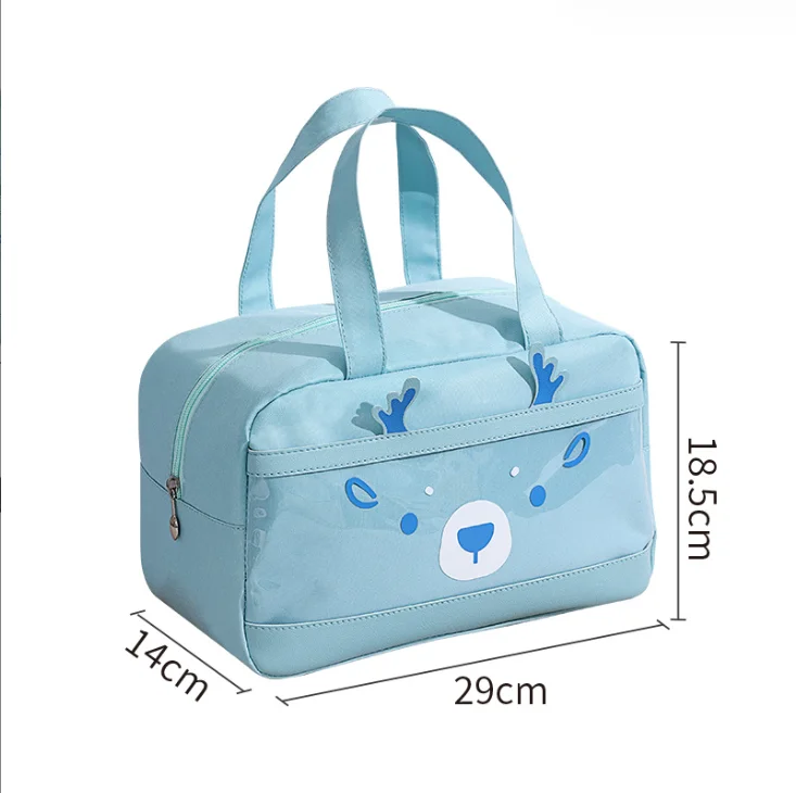 New style cartoon cooler bag aluminum foil thickened portable insulated lunch bag children cute with lunch bag