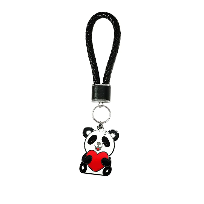 Wholesale luxury enamel key chain custom logo promotional designer metal keychains charms accessories