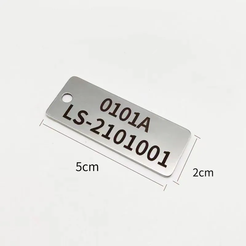 Custom Double Faced Embossed Aluminum Tags Engraved Aluminum Tags